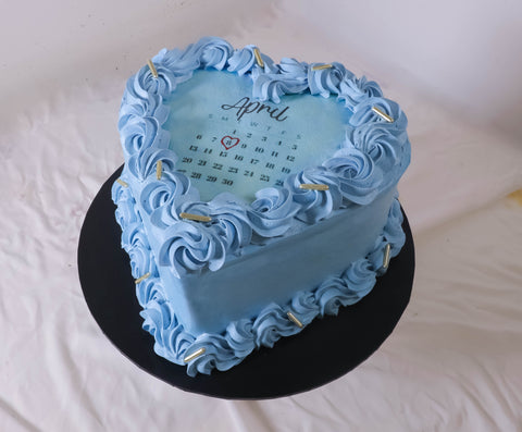 Calendar Heart Cake