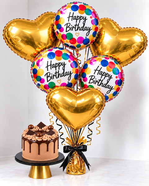 Birthday Helium Balloon Bouquet- Same Day Delivery