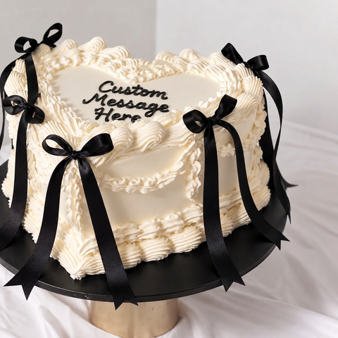 Black Bows Vintage Heart