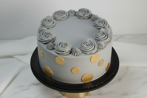 Grey Spotted Cake