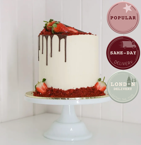 Red Velvety Drip Cake