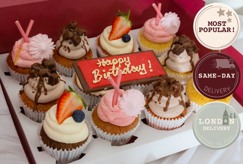Mixed Flavour Cupcakes With Message