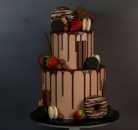 2 Tier Chocolate Deluxe Cake