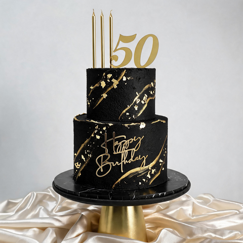 Gold Highlights Sprayed Cake