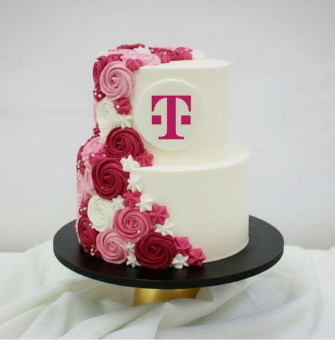 Ombré Logo Cake