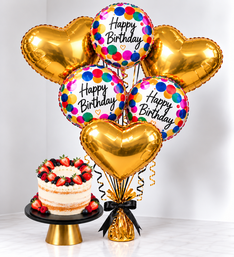 Birthday Helium Balloon Bouquet- Same Day Delivery