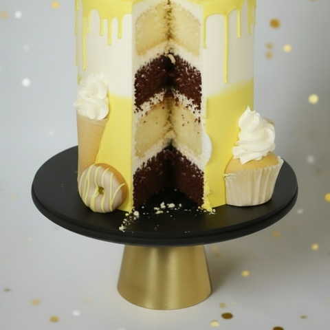 Yellow Ice Cream Themed Cake