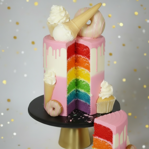 Pink Ice Cream Themed Cake
