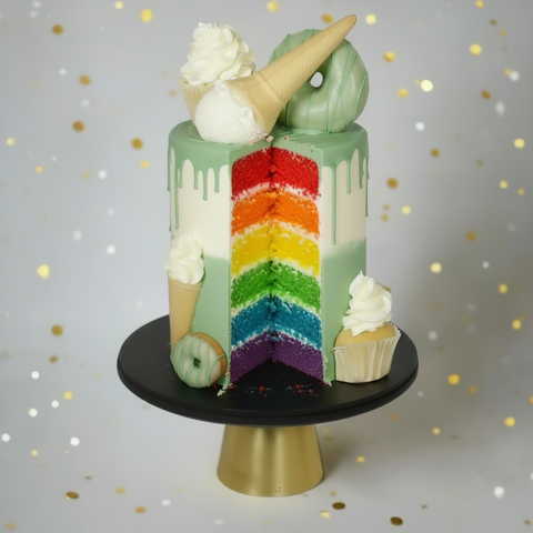 Ice Cream Themed Cake Sage Green