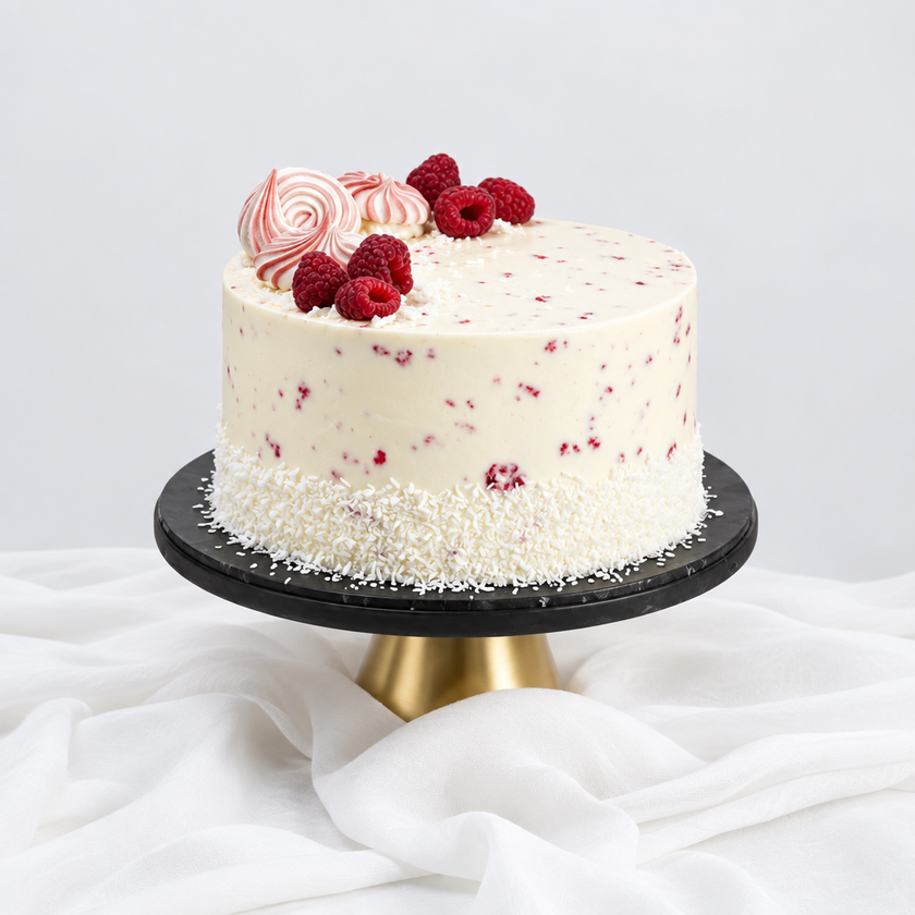 Raspberry & Coconut Cake – Freddie's CakeShop