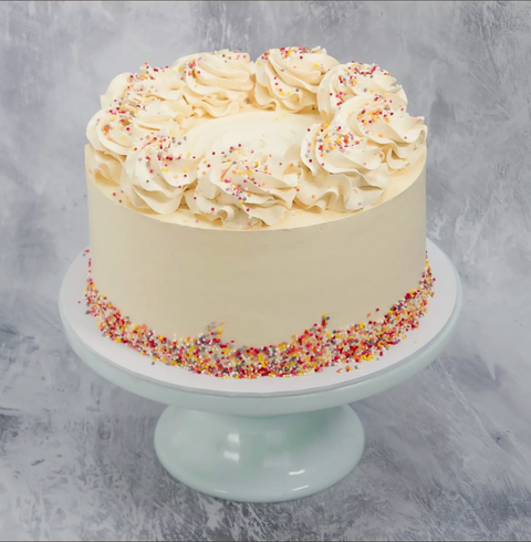 Sprinkled Vanilla Sponge Cake