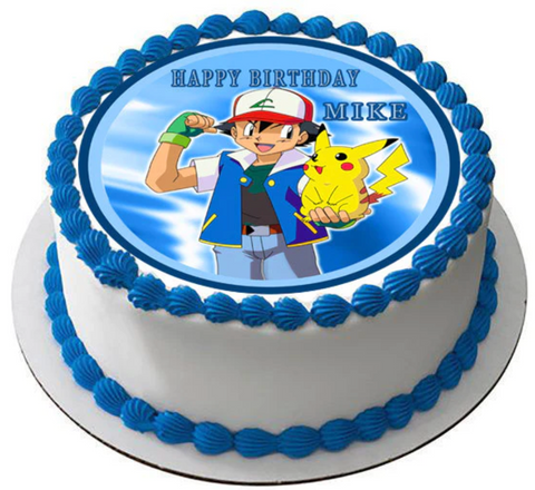 Custom Edible Image Cake (Blue)