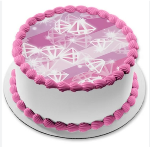 Custom Edible Image Cake (Pink)