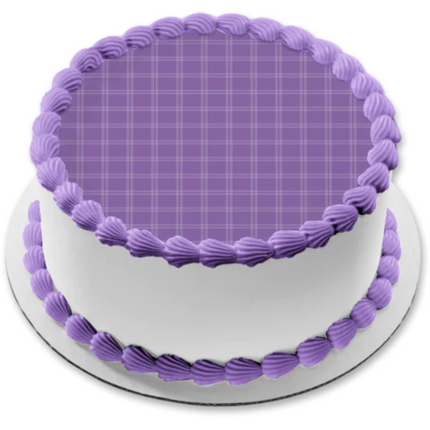 Custom Edible Image Cake (Purple)