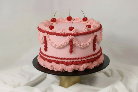 Vintage Cake with Cherries