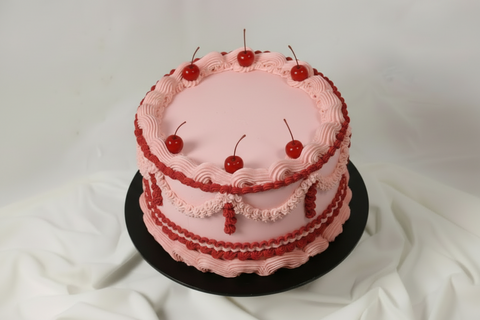 Vintage Cake with Cherries