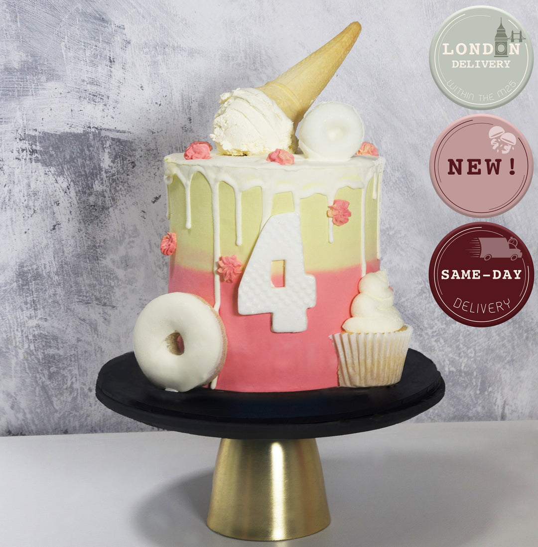 Pink Ice Cream Themed Cake Freddie's