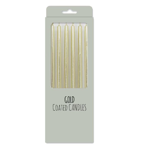 Tall Gold Candles x6