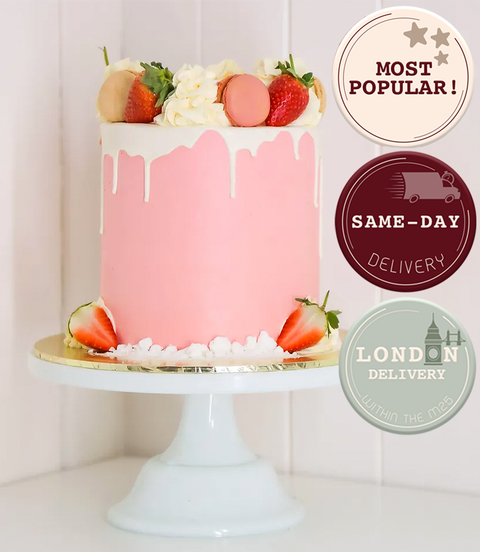 Strawberries & Cream Fantasy Cake