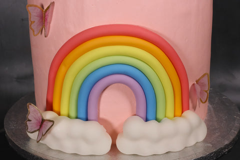 2 Tier Rainbow Unicorn Cake