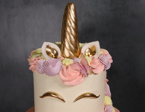 2 Tier Rainbow Unicorn Cake